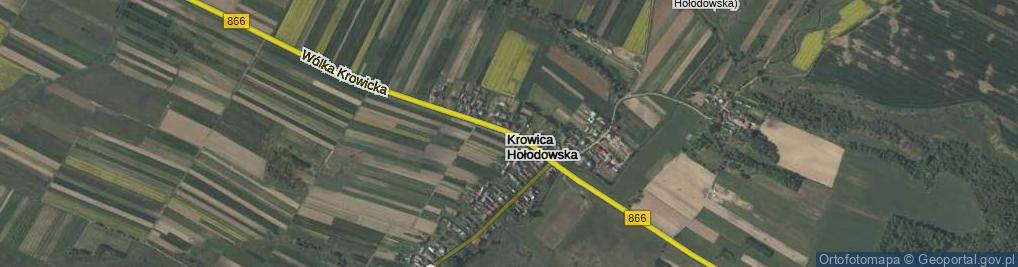 Zdjęcie satelitarne Krowica Hołodowska ul.